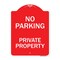 Signmission No Parking Private Property Heavy-Gauge Aluminum Architectural Sign, 24" x 18", RW-1824-9957 A-DES-RW-1824-9957 - alternate 1